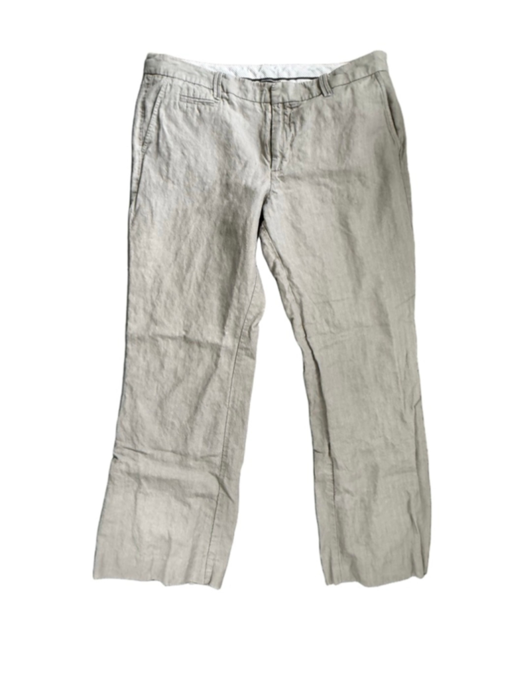 Gap Hip Slung Fit Linen Cotton Blend Pants Beige Taupe Size 14 Regular